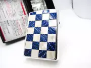 Blue Carbon Shell Plaid Inlay ZIPPO 2020 MIB Rare