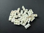 25x LEGO 3023 Plate 1 x 2 White NEW