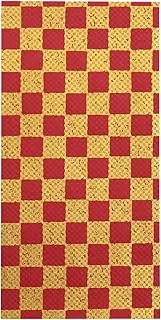 Suzuki Paperwork S-6317 Sentine-Shaped Checkered Pattern with Seals, Red, 2 Sheets x 2 Packs
