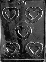 MEDIUM HEART PIECES mold Chocolate Candy making valentines hearts cake toppers