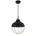 Ohr Lighting Koper Cage Pendant, Matte Black/Copper Plated - OH110