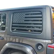Rear Window American Flag Decal Compatible with Jeep Wrangler JL JLU 2018-202...