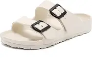 [YUHITYGZGS] Flat Sandals Women Men For Summer Beach Comfortable Foam Slides with Arch Support Adjustable Buckle