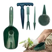Seedlings Dibber and Widger Set | Manual Sower Spreader - 5X Portable Farming Tools, Planting Helper for Sowing, Transplanting, Loose Soil