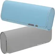[FONDOTIN] 2Pcs Portable Eyeglass Case Lightweight Sunglasses Protective Container Durable Storage Box for Travel Stylish Design Grey for Daily Use