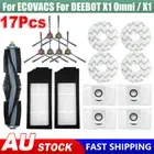 17Pcs For ECOVACS For DEEBOT X1 Omni X1 Turbo Filter Side Roller Brush-Accessory