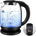 Glass Electric Tea Kettle & Water Boiler with Variable Temperature Control 1.7L