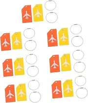 [WRITWAA] 7sets Rubber Luggage Tag for Suitcase Bag Tags Luggage Checked Label Millennium Design 2pcs*7