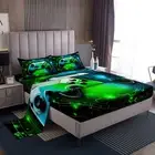 Game Consoles Bed Sheet Set Queen Size,Video Games Gamepad Print Bedding Set ...