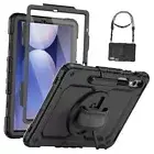 Case for Galaxy Tab S10+ Plus Case / S9 Fe+ Plus Case 12.4 inch, Black/Black