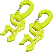 2 Packs Scuba Diving BCD Regulator Hose Holder with Clip Suit for Low/High Pressure Hoses Regulators Gauges Accessory Black