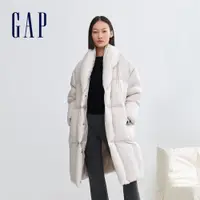 在飛比找蝦皮商城優惠-Gap 女裝 翻領羽絨外套-米色(840920)