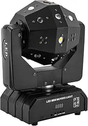 120W Moving Head Stage Light – RGBW LED DJ Disco Lights with 360° Rotation, DMX512 & Sound Activated, 16x3W Beads for Club, Party, Wedding, Live Show