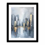 Cityscape Tall Buildings Framed print Art Poster