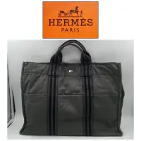 在飛比找蝦皮購物優惠-二手真品 Hermes 愛馬仕 手提包 帆布包 公事包 電腦