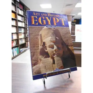 天母二手書店**Art and History of Egypt（附精美手繪風地圖）Bonechi Books