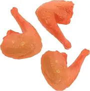 ERINGOGO 3pcs Simulated Chicken Wing Ornaments Duck Ornament Cooked Duck Model Plastic Fake Food Decors Duck Leg Photo Prop Model Legs Photo Props DIY Kitchen Decors Yellow PVC
