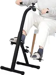 Folding Pedal Exerciser with Multifunctional LCD Display Mini Arm Leg Exercise Bike Foot Hand Cycle Portable Stationary Peddler Machine Bicycle Exerciser for Elderly