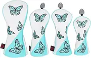 RNXRZANK 4X Golf Club Head Cover Golf Hybrid Head Covers Anti Scratch Long Neck Golf Cue Protect Case Golf Headcovers Golf Club Protectors for Hybrid