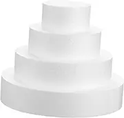 SOLUSTRE 4pcs Foam Cake Dummies Cake Models for Bakery Practice to Lightweight Foam for Easy DIY Decoration for Parties and Showcases
