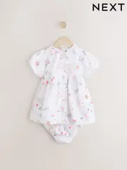 White/Pink Fairy Baby Woven Dress and Bloomer Knickers Set (0mths-2yrs) (AA8199) | $20 - $23