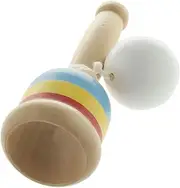 Kids Wooden Toy Ball & Cup Skill Game Balance Trainning Toy - White