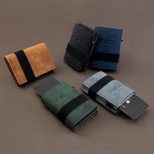 NIID x SLIDE II Mini Wallet 防盜刷科技皮夾 - 黃棕