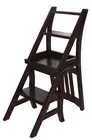 Solid Wood Director Chair Antique Step Stool Folding Ladder Mahogany