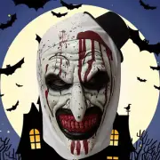 Scary Terrifier 3 Clown Cosplay Mask Halloween Latex Bloody Adult Costume Prop