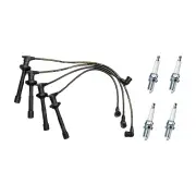 Bosch Leads+4 Denso Iridium Tough Spark Plugs for Nissan Bluebird Primera Pulsar
