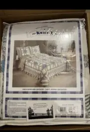 VTG NEW Kwilt-X Patchwork Quilts - 100% hand quilted Size Queen Style 6059