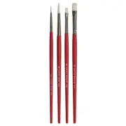 United White Taklon Short Handle 4-Count Brush Set