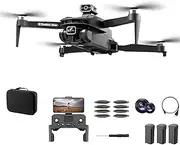 V168 GPS Mini Drones with Camera for Adults, 4K FPV Drone, Follow Me, Long Range, Hover, 5G Transmission Flying Toys for Beginner 90 Mins Flight Time with 3 Batteries