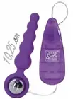 Vibrating anal butt plug in soft silicone dildo balls dilator vibrator