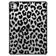iPad Pro 11-inch (M4) iPad Impact Case Black Transparent Leopard Print