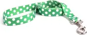 Yellow Dog Design Lime Polka Dot Dog Leash 1" Wide and 5' (60") Long, Large
