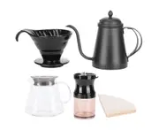 Pour Over Coffee Maker Set – Complete Kit with Grinder, Dripper, and Filter Paper Gift Box