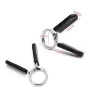 2Pcs Barbell Clamp Spring Collar Clips Gym Weight Dumbbell Lock Lifting
