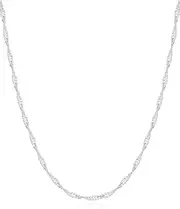 [ZAULER] Solid 925 Sterling Silver Italian 1.2mm Cable/1mm Wheat/0.8mm Box/2mm Singapore/0.8mm Snake/1mm Diamond Cut Cuban Link Curb Chain Necklace for Women