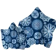 Sparkling Blue Snowflakes Mandalas Towel with Hood
