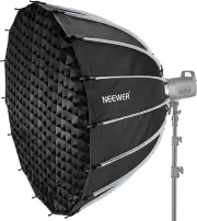 NEEWER 47.2Inch/120Cm Parabolic Softbox Quick Set up Quick Folding, with Diffuse