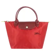 在飛比找Yahoo奇摩購物中心優惠-Longchamp LE PLIAGE 棗紅色再生尼龍刺繡短