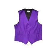 New Men's Tuxedo Vest Waistcoat Vertical Stripes only prom wedding party Purple