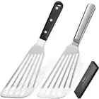 Spatula Set Stainless Steel Thin Metal Egg Spatula Flipper Slotted Frying