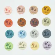 20x Round Bee Pattern HANDMADE PU Leather Clothing Labels Hat Bag Sewing Patches