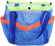 [Sosoport] Breathable Mesh Beach Storage Bag Swimming Pool Bag Portable Tote Multiple Pockets for Beach Pool Camping