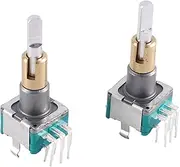 2PCS EC11EBB24C03 Dual Encoder with Switch 30 Positioning Number 15 Pulse Point Handle 25mm