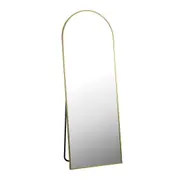 Oikiture 166x60cm Full Length Mirror Dressing Floor Mirrors Free Standing Gold