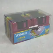 NOS Verbatim DataLife Colors 50 Pack Disks SEALED in Storage Case MF 2HD