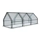Greenhouse 2.7x0.9x0.9M Mini Green House Raised Garden Bed Planter Box Green Fin